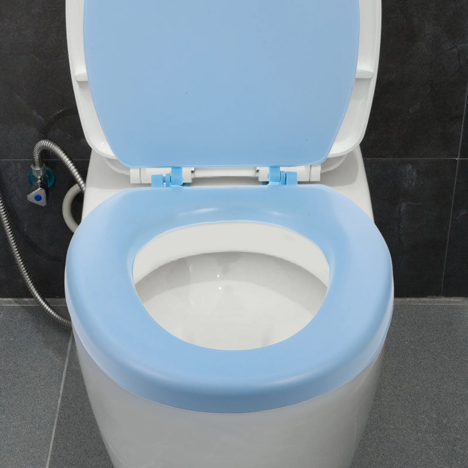 

Foam Toilet Seat Thickened Elongated Cushion Cover Bathroom Easy Clean Comfortable Sitting Support Classic Style