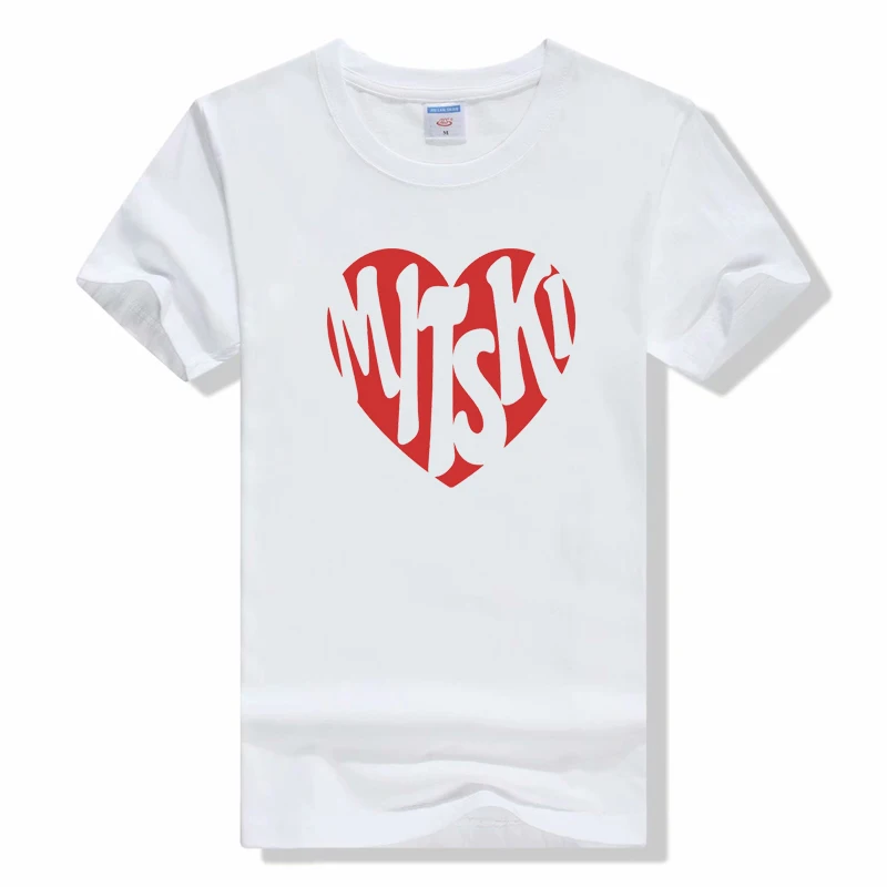 Mitski The Love Red Hearth Men's T Shirts Short Sleeve Round Neck T-Shirts Pure Cotton Gift Idea casual t shirt