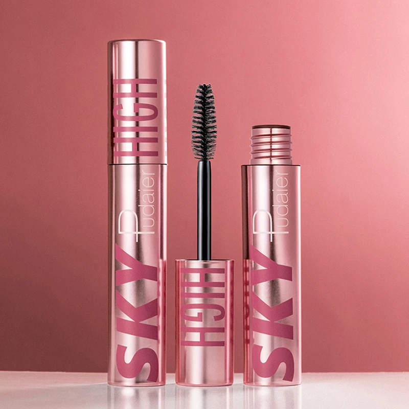 4D Silk Fiber Mascara, curling cílios, impermeável, duradouro, cosméticos