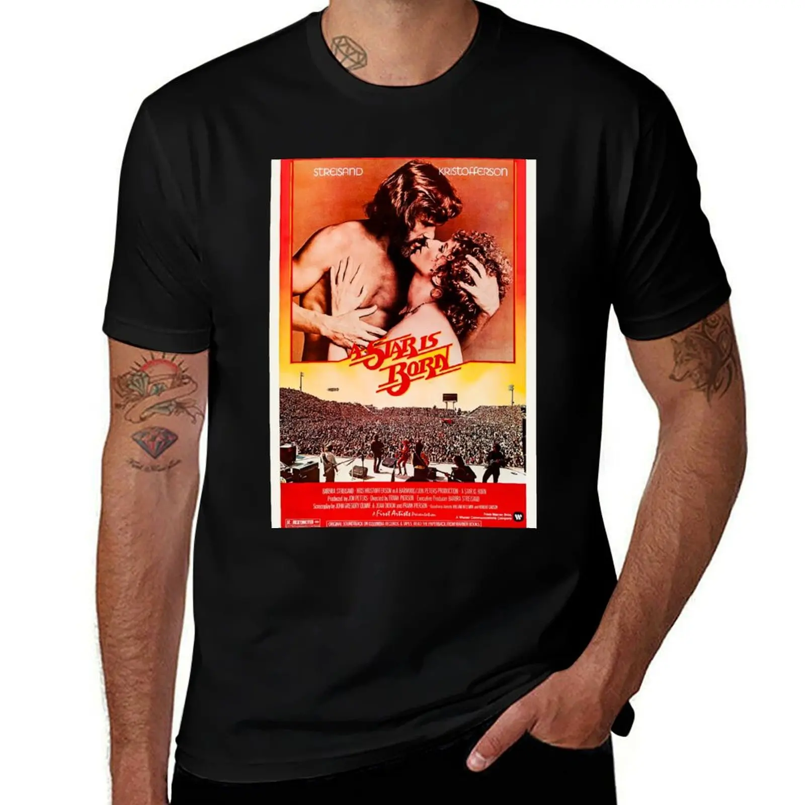 Remastered Vintage Movie poster - A star is Born 1976 T-Shirt Casual Trendy Short Sleeve T-Shirt