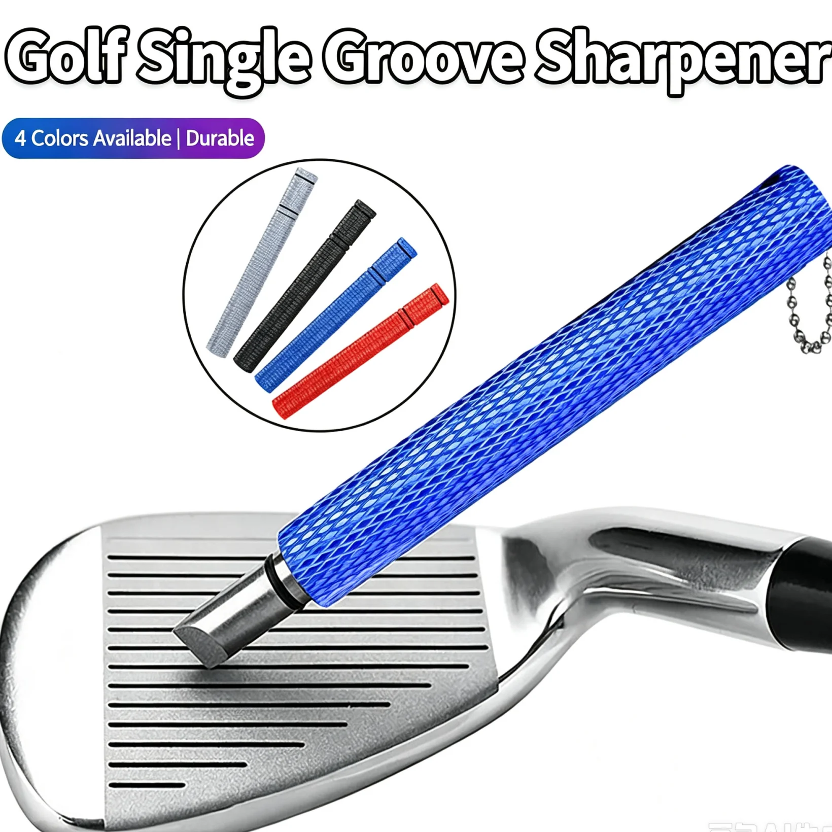 6-in-1 Golf-Rillenschärfer, tragbares Werkzeug zum Reinigen und Nachschärfen von Rillen für Wedges, Eisen, Putter und Utility-Clubs, ein ideales Golfgeschenk für Golfer. – Detail 10