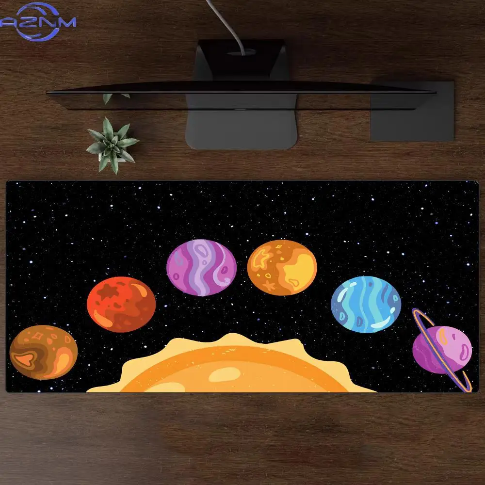 Universe Space Solar System Mouse Pad Large Rubber Non-slip PC Desk Accessories Mousepad for Office and Gamer Keyboard Decor Mat