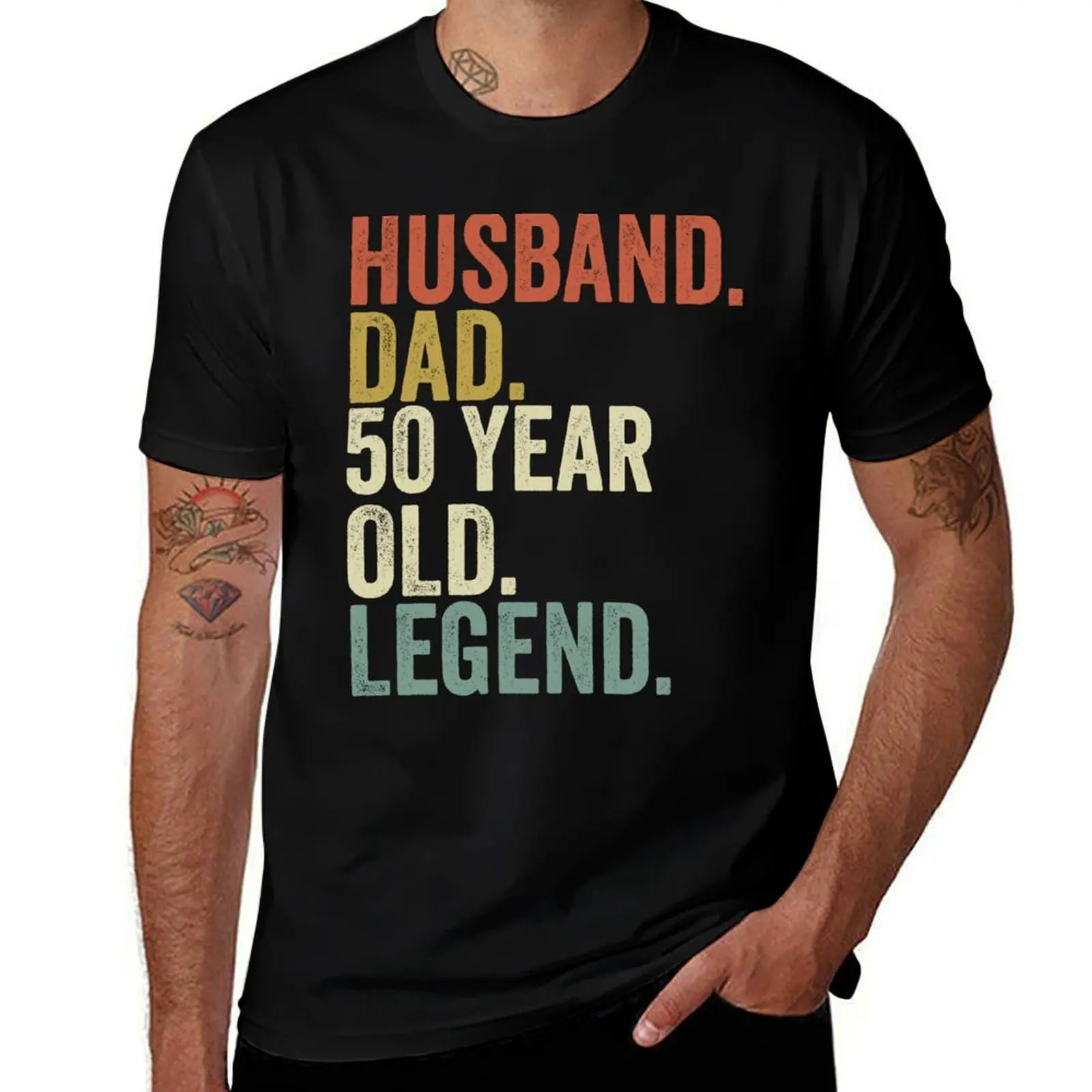 

Funny 50th birthday for men Vintage Dad born in 1974 Husband T-Shirt rapper graphic tees blanks heavy weight t shirts for men