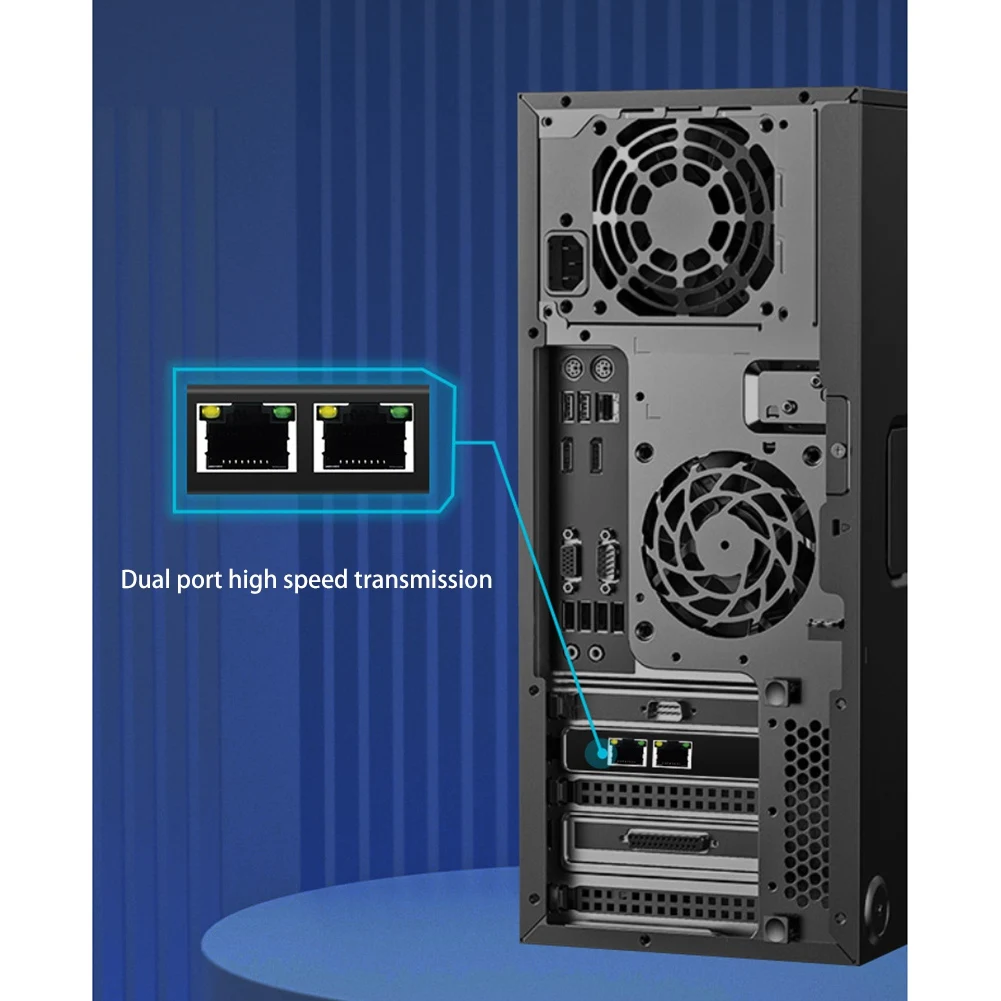 

RTL8125B Dual Network Port 2.5G Network Card PCI-E 2500M Dual Port Server Industrial Computer Wired Network Card