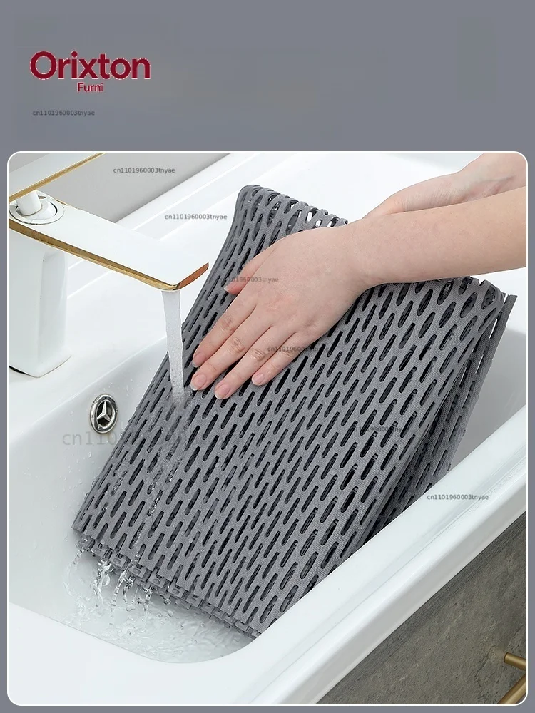Non-Slip Bath Mat Shower Room Bathing Foot Mat Hollow out Toilet Kitchen Waterproof Carpet Home Use Simple Style No Wash