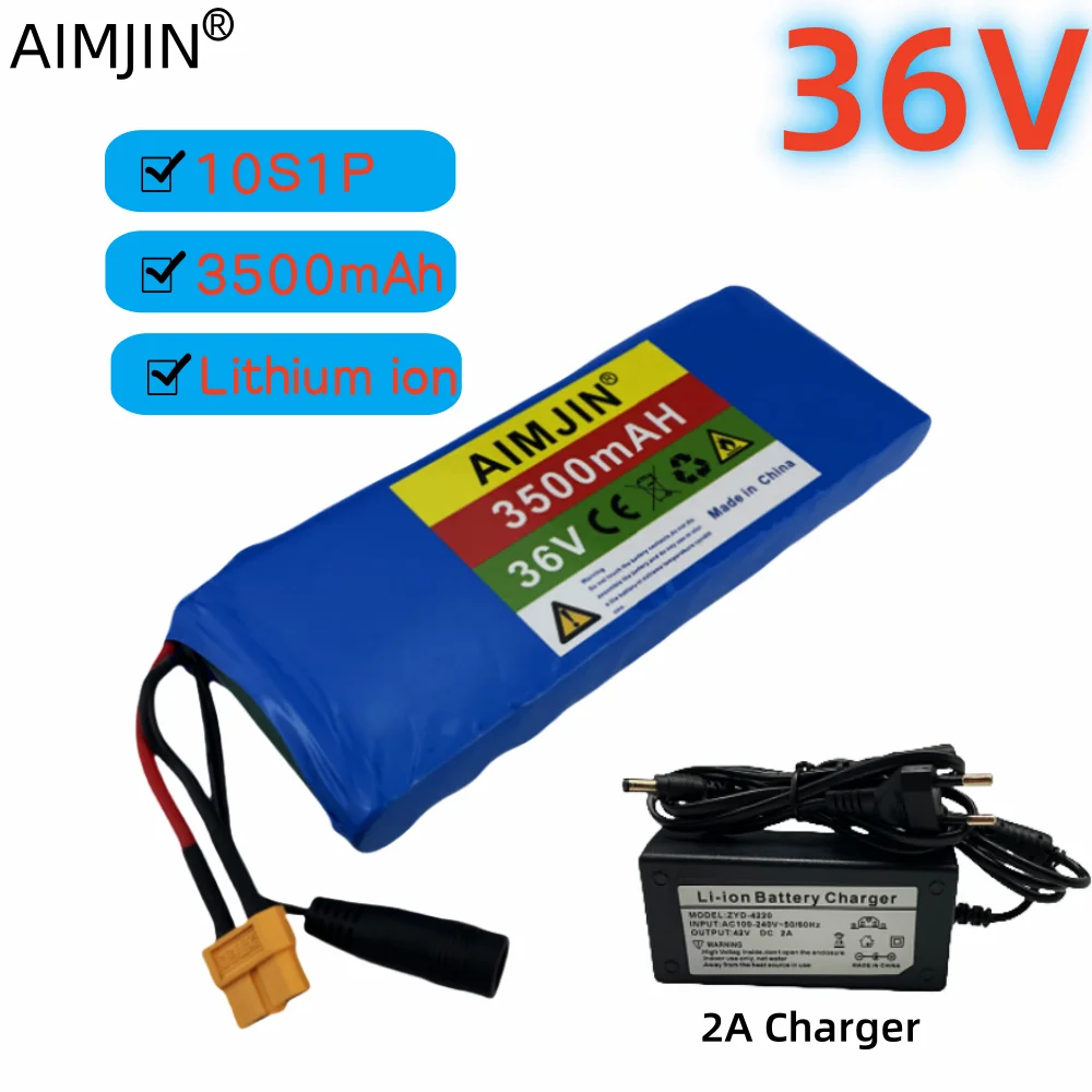 

10S1P, 36V, 3500mAh, 18650 rechargeable lithium-ion battery pack, suitable for electric bicycles and electric scooters