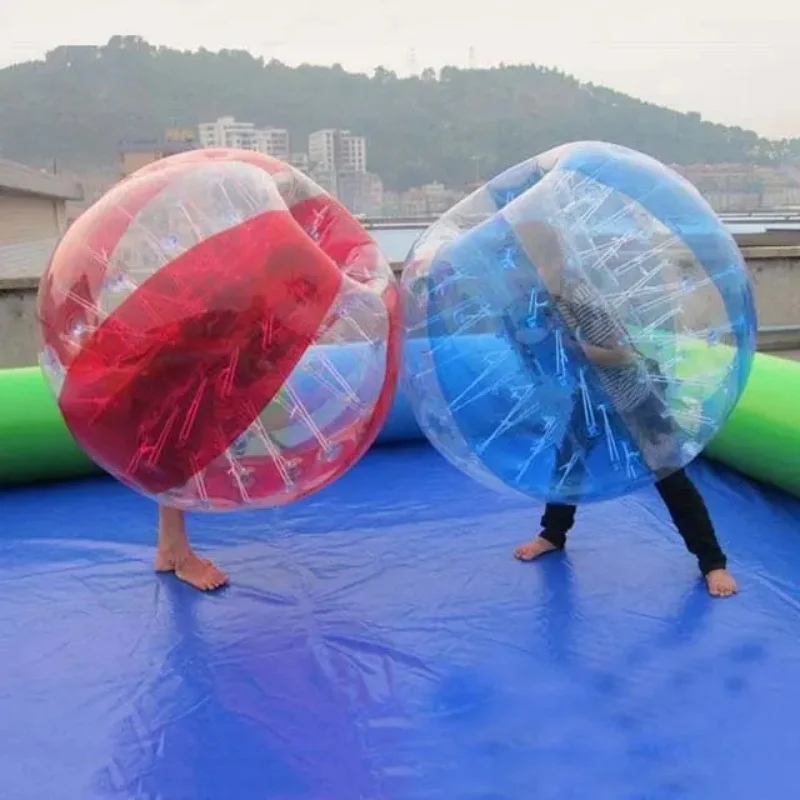 Bola de futebol inflável da bolha da bola do amortecedor 1.5m diâmetro tpu material bola inflável do zorb do amortecedor do futebol