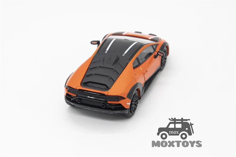 Sparky Diecast Model Car, 1:64 Lambo Serrato, laranja e branco, minúsculo exclusivo