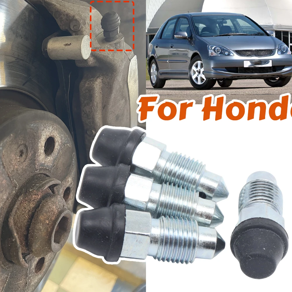 

Front Rear Brake Caliper Bleed Nipples Screws Valves Dust Caps M10x1.00mmx29.5mm for Honda Civic 2.2 Cdti (FN) 1.8 Type S FN1
