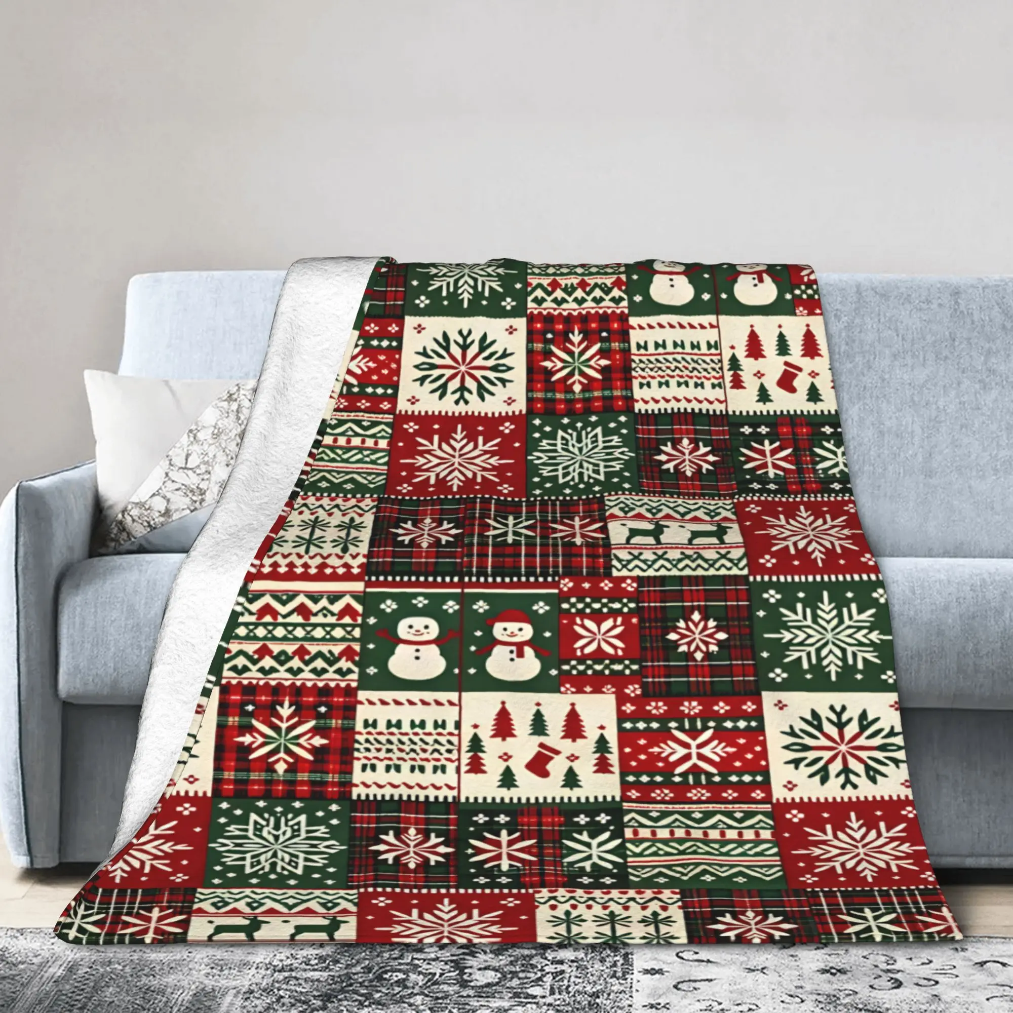 Christmas Ugly Sweater Print Blanket Flannel Bedding Throws For Couch Bed Super Warm Design Quality Bedspread Birthday Gift