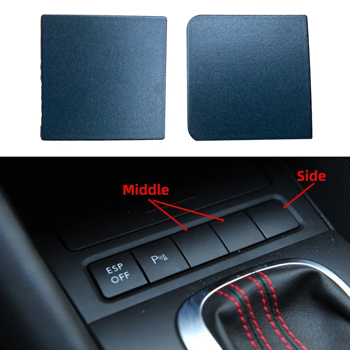 

GEFENSI X1 Car Interior False Dummy Switch Button Cover Trim For VW Golf 6 GTI Jetta 5 A5 MK6 Eos Caddy Touran 1T 1K0959623D 1K0