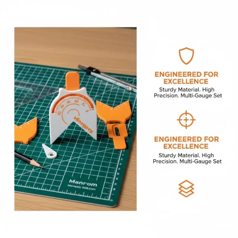 1Pcs Portable Radius Measuring Tool with Scale Corner Radius Gauge Measuring Instrument