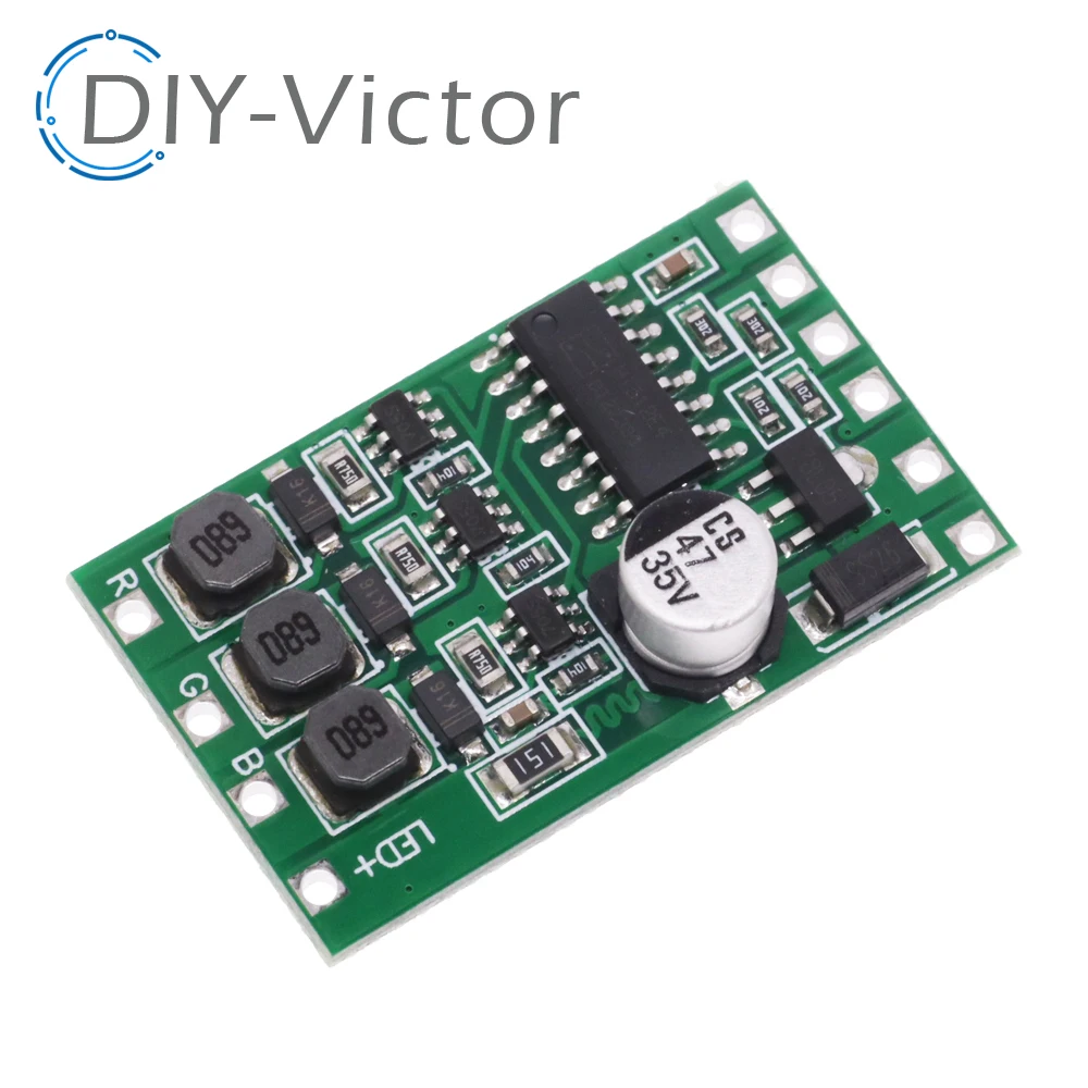 DMX512 12-24V LED Constant Current Drive Power Module Three-channel RGB Full Color 300mA Adjustable External Control Drive Board