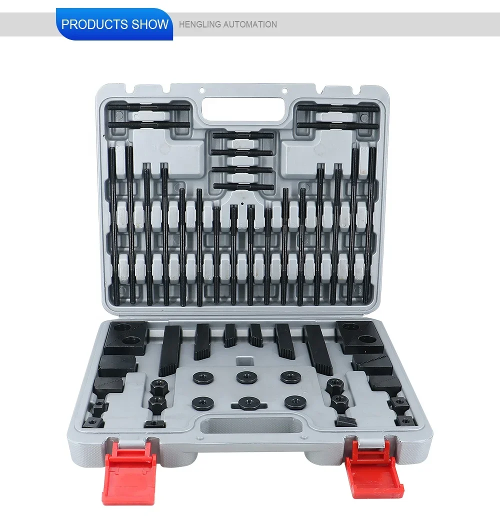 

HLTNC Hardening Quality Milling Machine Clamping Set M8 58pcs Mill Clamp Kit Vice,clamping Tool A3 Material Heat Deal for CNC
