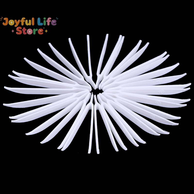 Hot Sale 20pcs Disposable Tweezers Plastic  Small Beads Forceps for Jewelry Making