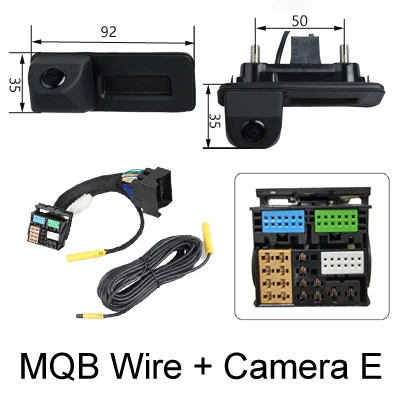 SINOSMART Dynamic Trajectory Reverse Camera for VW Tiguan Skoda Octavia Superb Audi A3 Q2 Q3 Seat Leon, CanBus, Plug & Play MQB image 3