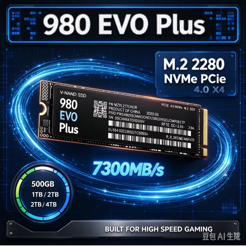 Gaming 990 EVO PLUS PCIe 4.0 NVMe M.2 2280 SSD 100% Original, Large Capacity Fast Storage Disk for Notebook & Desktop PC 2TB 4TB