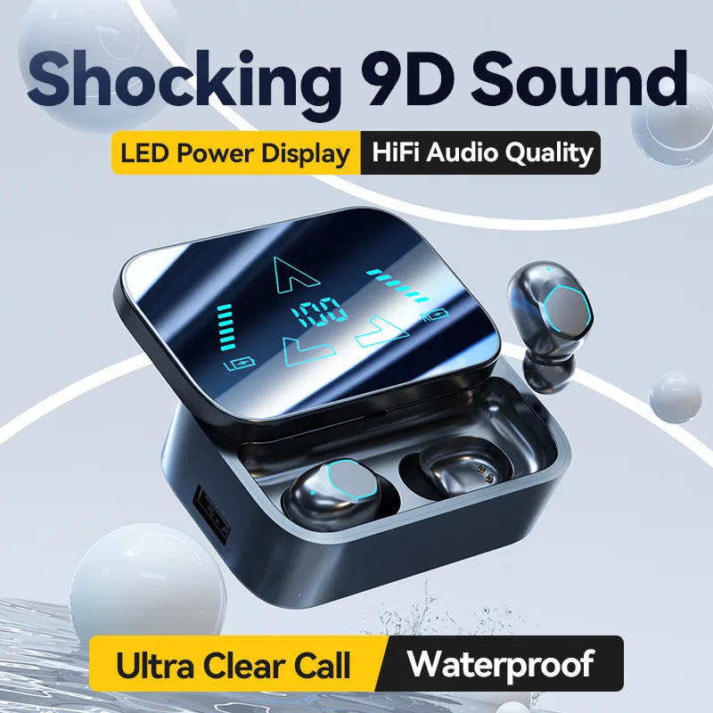 M48 High Sound Quality Wireless Bluetooth Earphone Stereo Running Noise Reduction Waterproof Headphone for Xiaomi iPhone Huawei