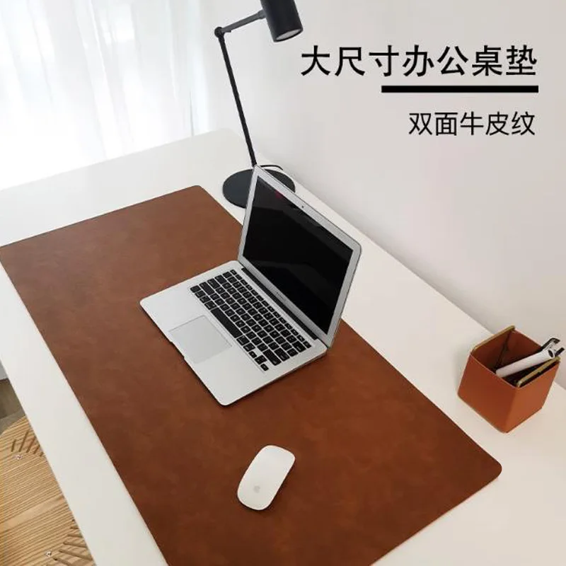 Leather desk mat large mouse game pad oil-proof waterproof heat-resistant household tea desk mat