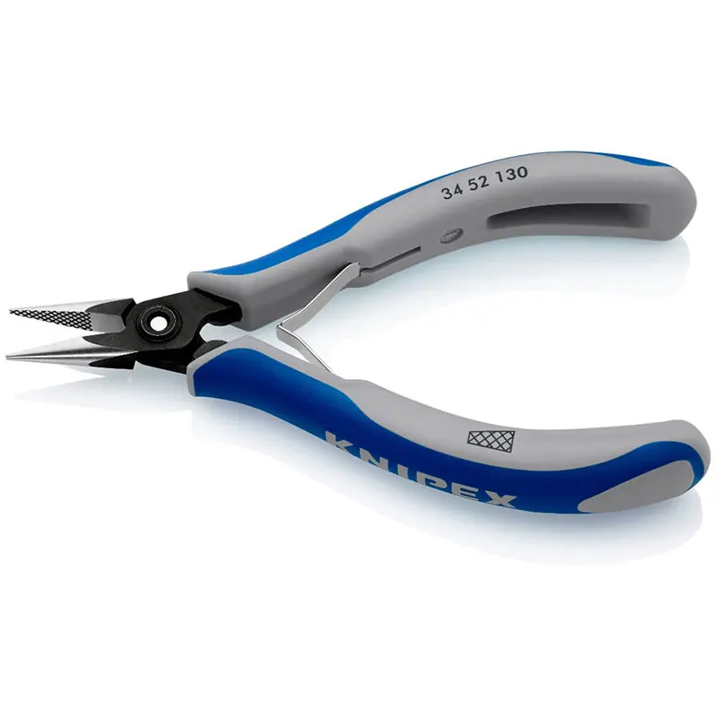 KNIPEX 34 52 130 130mm Electronics Gripping Pliers for Assembly Work Precision Tools with Holding and Bending Function