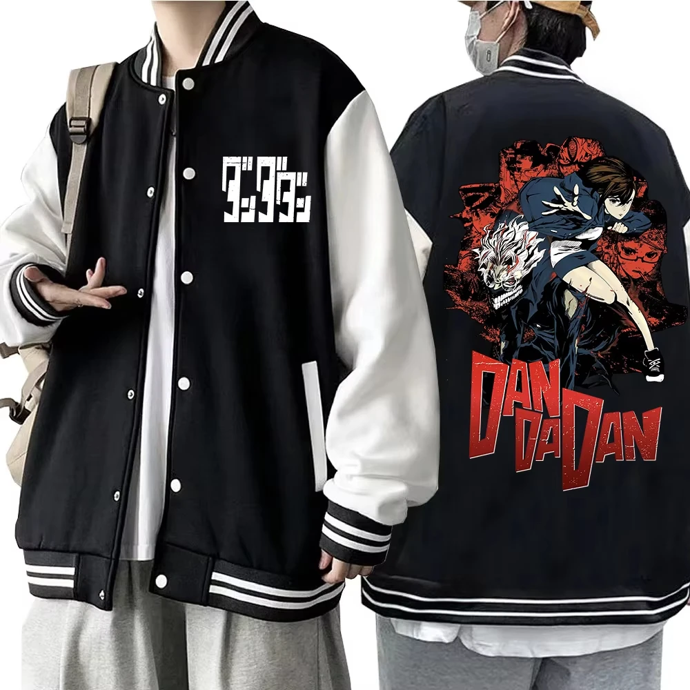

Anime Dandadan Hoodie Baseball Uniform Jacket Women Men Dan Da Dan Ayase Momo Baseball Jacket Hoodie Harajuku
