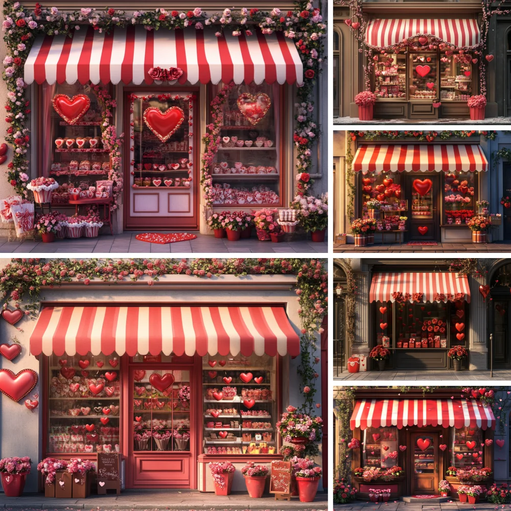 

Valentines Day Photography Background Love Cake Shop Flowers Sweet Cupcake Baby Family Couple Photo Shoot Props Party Decor Gift