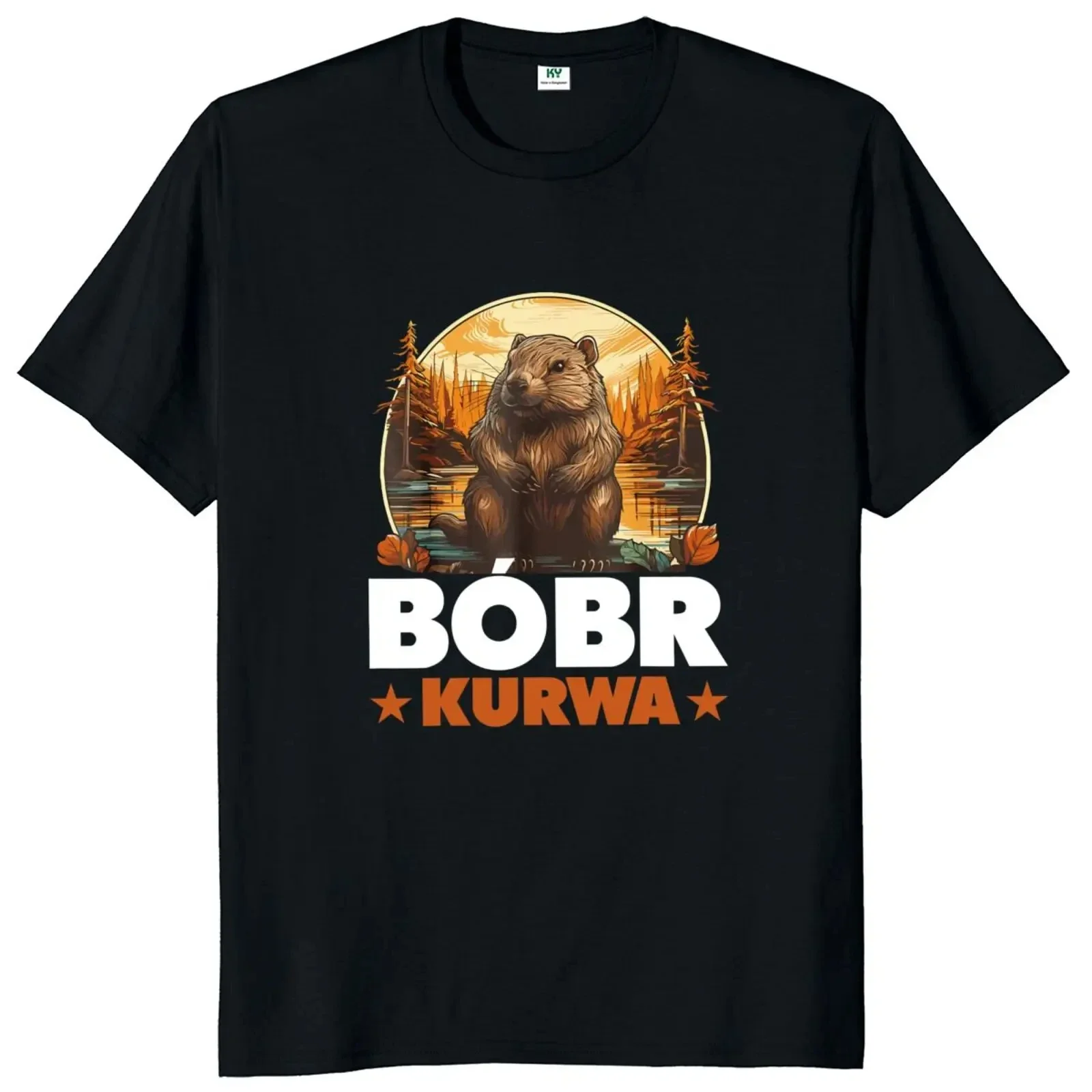 Bober Kurwa Bobr T Shirt Retro Funny Meme Trend Y2k Graphic T-shirt Soft Unisex 100% Cotton Tee Tops EU Size Streetwear 50902