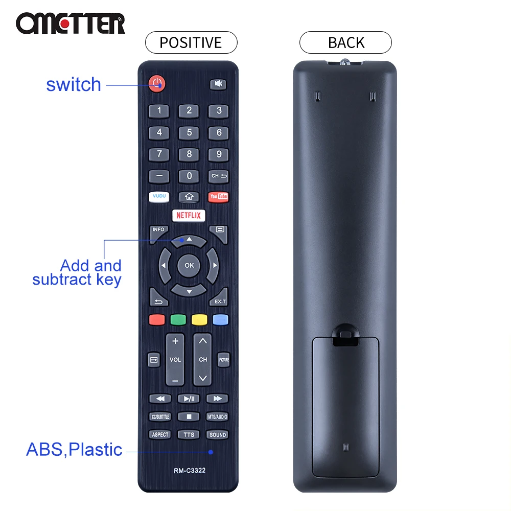 RM-C3322 tv apto para jvc rmc3322 controle remoto inteligente ler com netflix suscripción 1 mes