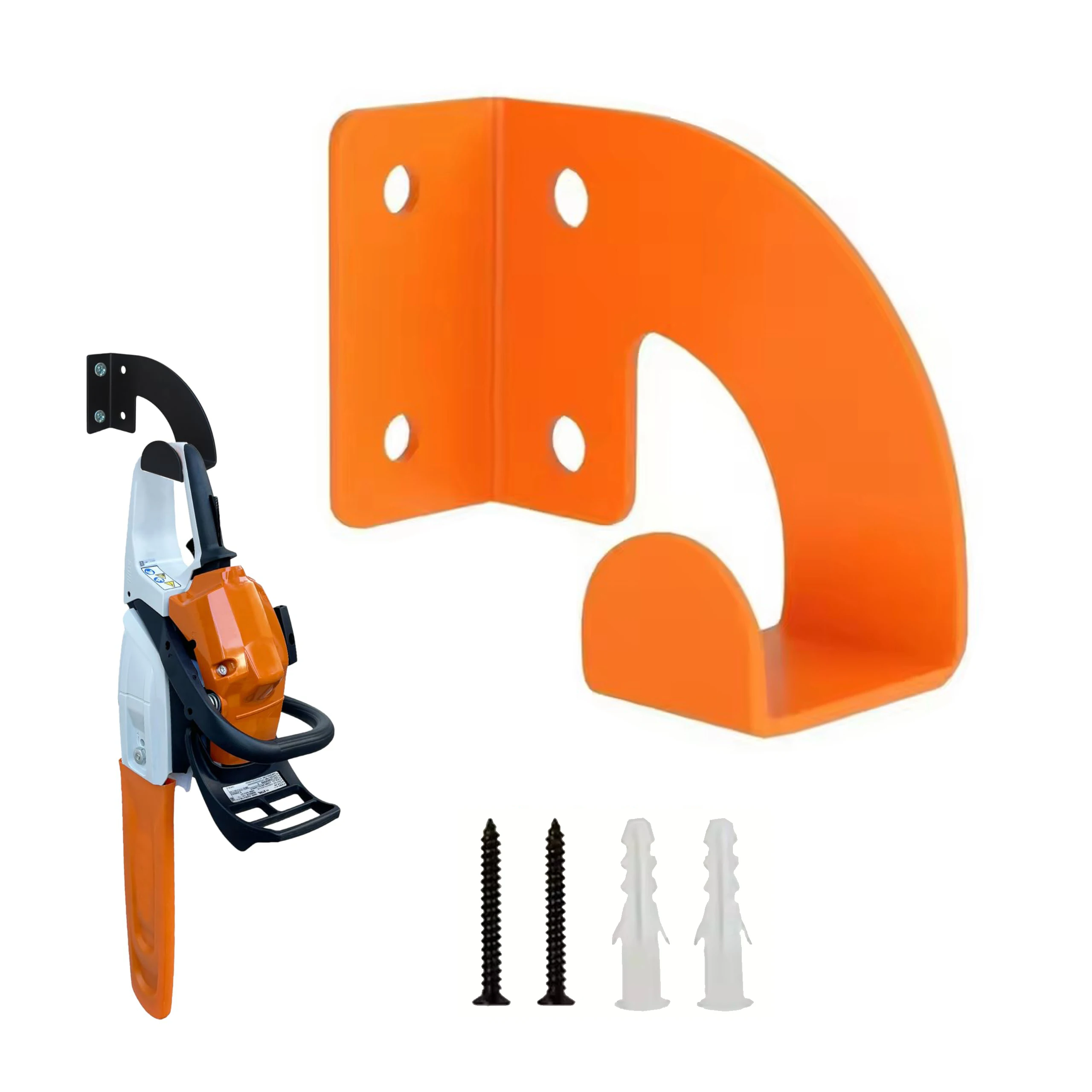 1/2 gereedschapsrek, kettingzaag wandmontage zware kettingzaaghanger wandmontage organisator metalen rek gereedschapsopslag voor werkplaats garage tuin