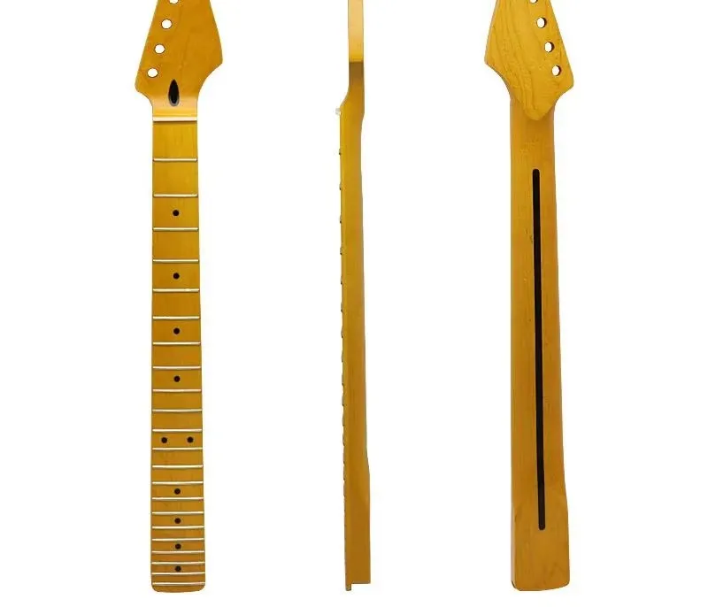 

Matte Yellow 6-String Electric Guitar Neck 22-Fret Peach Pipe Handle DIY Instrument Quality Accessory