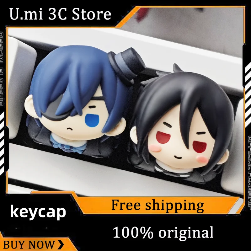 

Black Butler themed keycaps single Sebastian Michaelis resin secondary cap ESC mechanical keyboard creative anime game keycaps