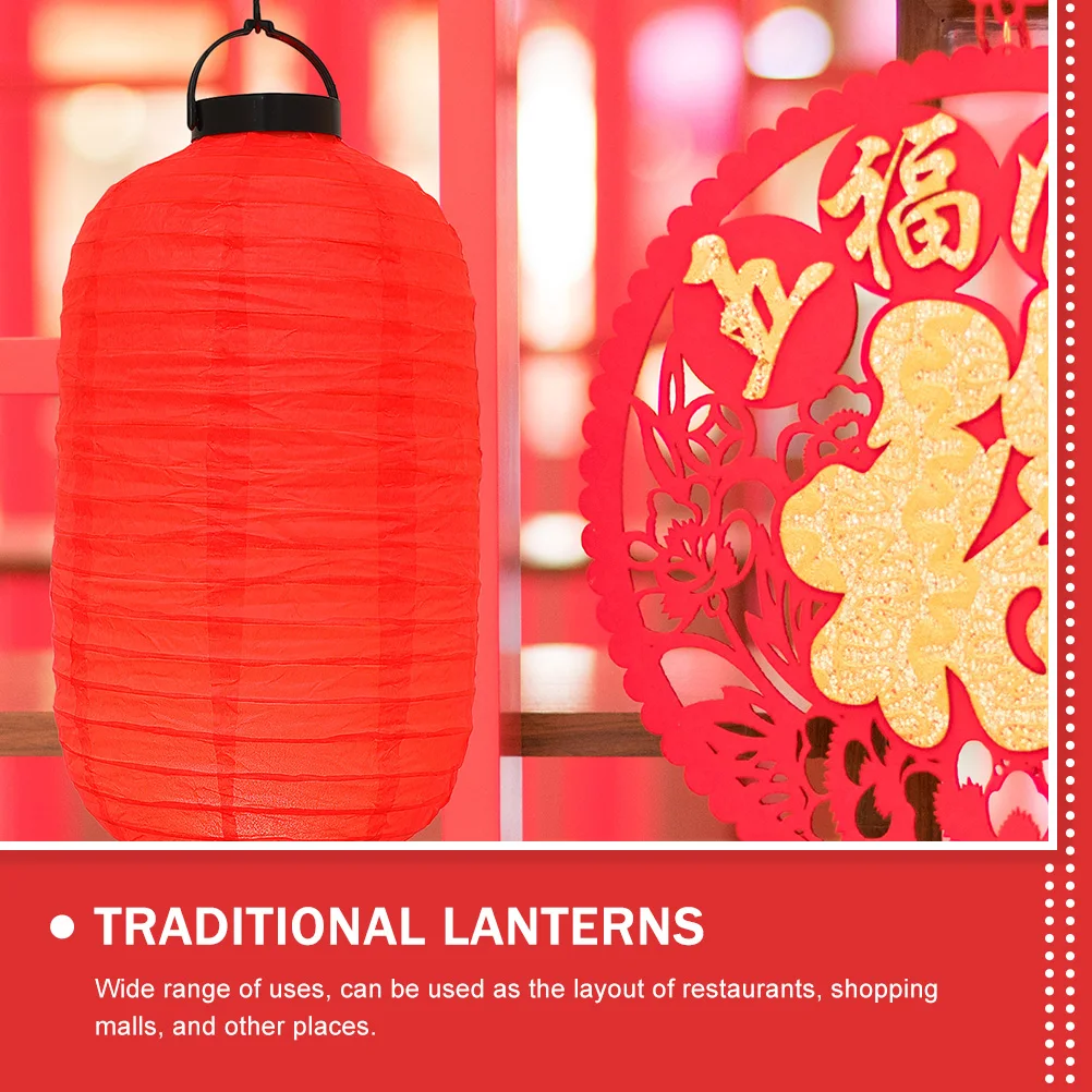 

2Pcs Iron Paper LED Lanterns Reusable Powered Party Decorations Japanese Traditional Outdoor Solar Lights