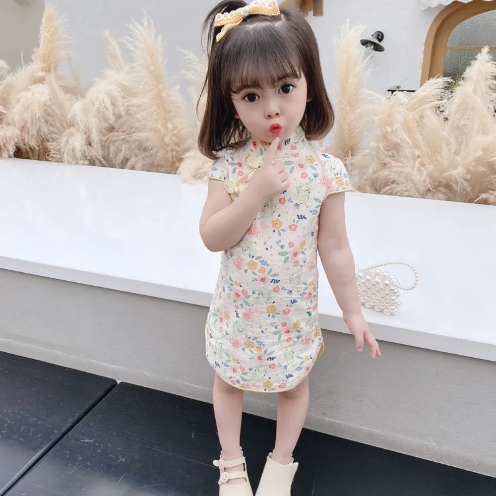 فستان تشيباو شيونغسام عتيق فستان صيني تقليدي على الطراز العرقي أزياء تنكرية للحفلات ملابس أطفال ملابس أطفال