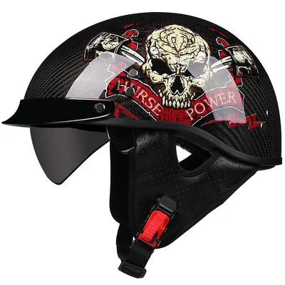 

Open Half Face for man women capacete Moto Bike DOT approved Chopper Biker Vintage Motocross Helmets Motorbike Helm