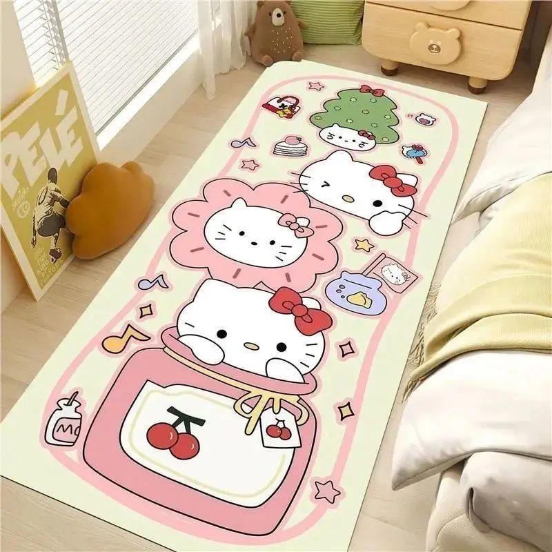 

Hello Kitty Anime Kawaii Sanrio Warm Soft Carpet Floor Mat Cute Cartoon Crystal Velvet Bedroom Decoration Lovely Gifts Toys