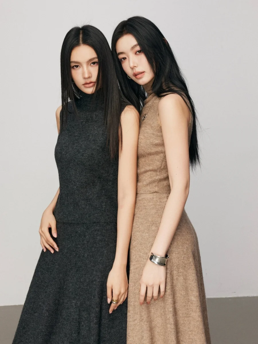 

Ele Slimming round Dance Skirt Set Women's Two-Piece Suit Faionable Casual Wear Comfortable Acrylic Fabric Long Pants