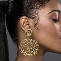Vintage Earrings For Women Quality Big Drop Earrings Dubai Fashion Jewelry Wedding Party Gift Trending