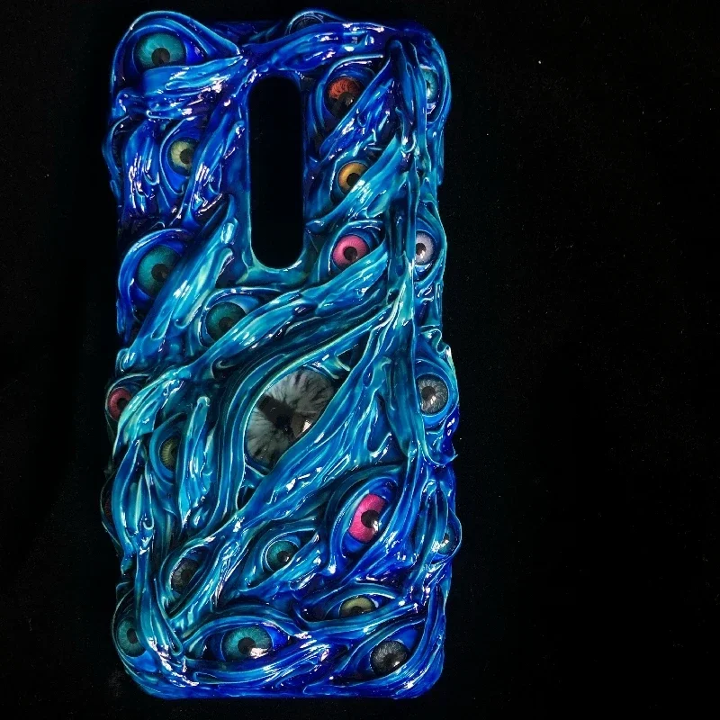 4030 Original Handmade Customized Phone Cases 3D Cthulhu Beast Eyes Horror Gothic Punk Dark Cthulhu Halloween Gift Phone Cases