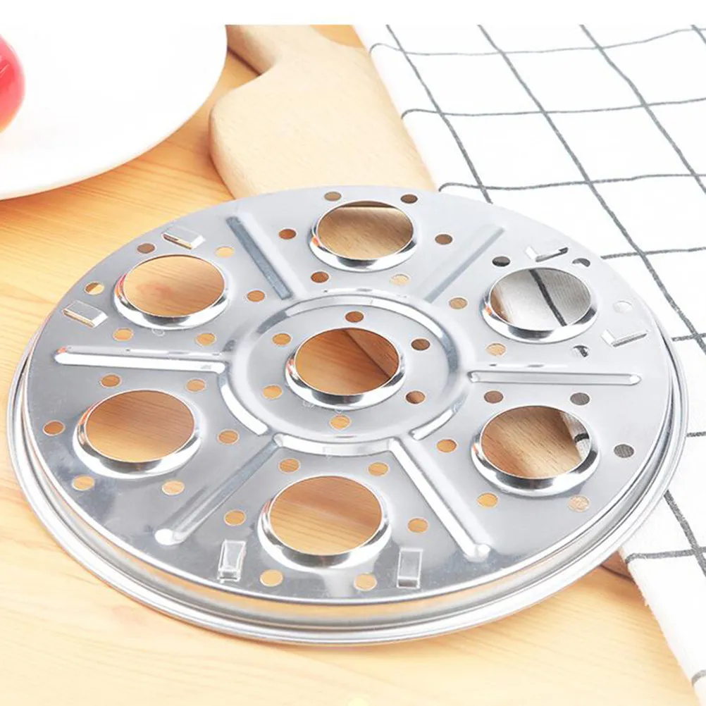 Egg Steamer Stainless Steel 8Cm Single Layer Tray 7 Port Design for Nutritious Steamed Eggs and Various Foods Kitchen Accessory