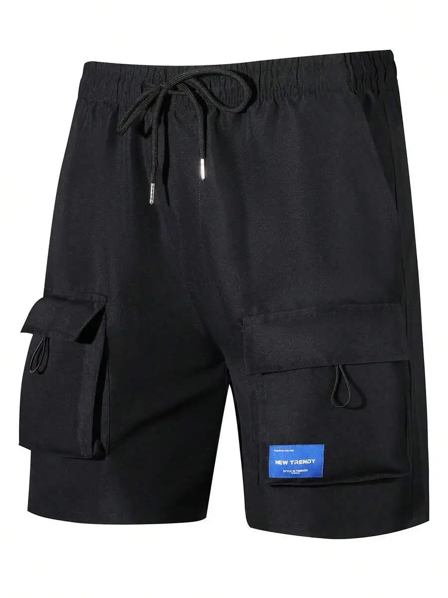 

Polyester Summer Regular Fit Cargo Shorts With Knot Pocket