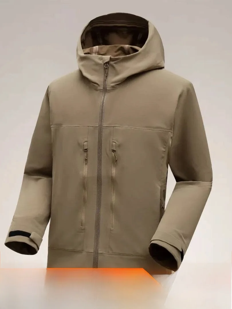 Full-Body Heat-Sealed Glue Men's Outdoor Softshell Jacket Hunting Version Spring Autumn Durable Water-Resistant Nylon Polyester