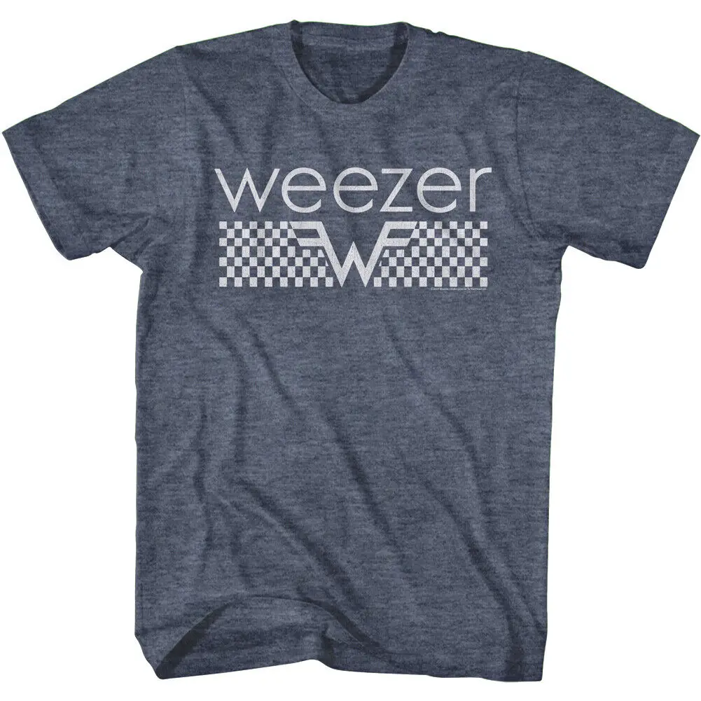 Weezer Checkered Logo Men'S T Shirt Raditude Flying W Rock Band Merch Concert