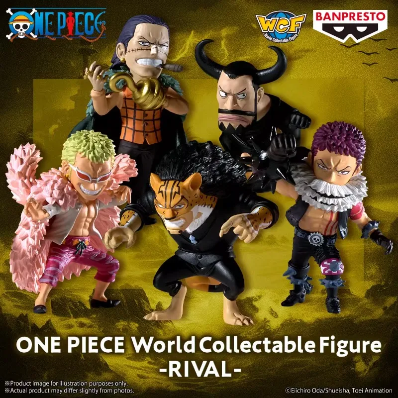 Original Genuine BANPRESTO One Piece WCF Worthy Rivals Crocodile Blueno Rob Lucci Doflamingo Katakuri Anime Figures Toys Gifts