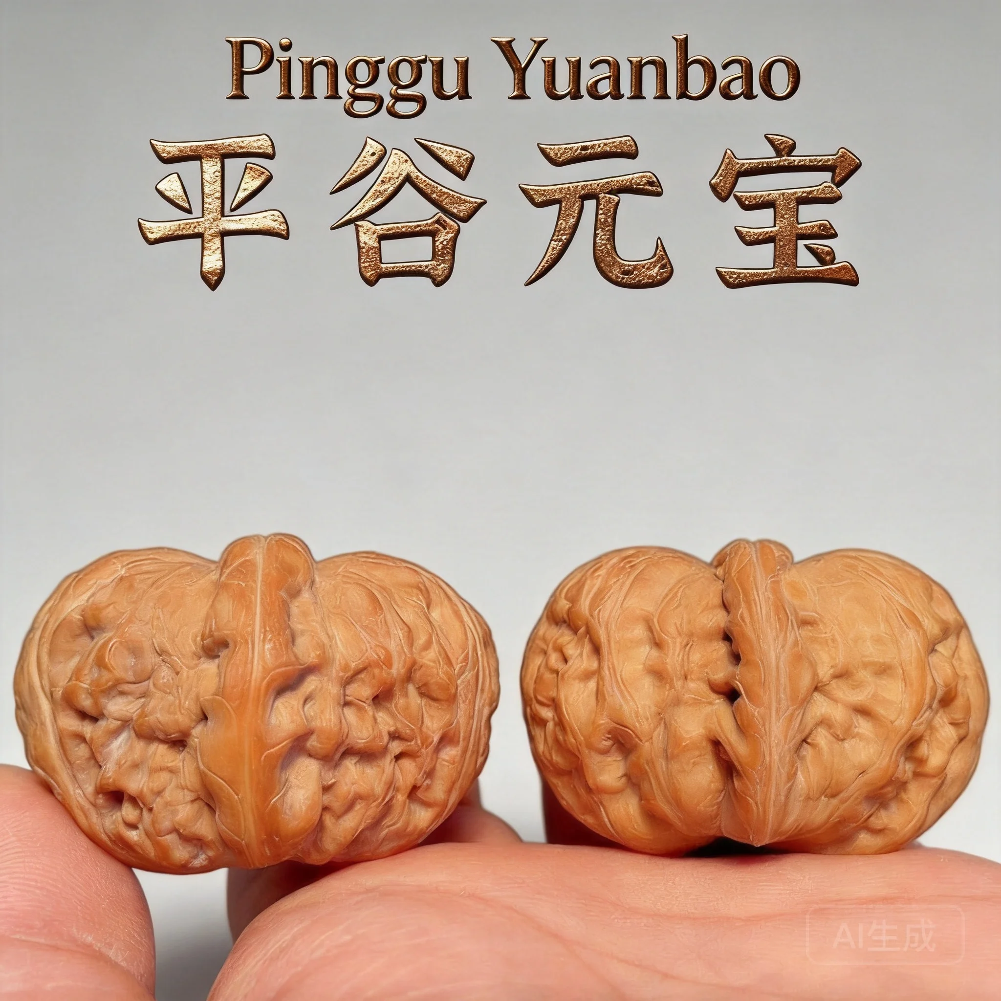 Natural Pinggu Yuanbao Lion Head Wenwan Walnuts Collectible 35mm To 46mm Fine Skin Easy To Patina Fidget Toy Gift For Collectors