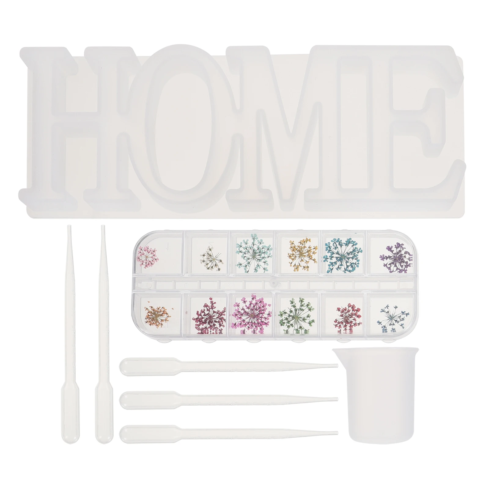 

Silicone Mold Epoxy Set DIY Accessories H Material Dropper Dried Flower Jewelry Tools Craft Creativity Unique