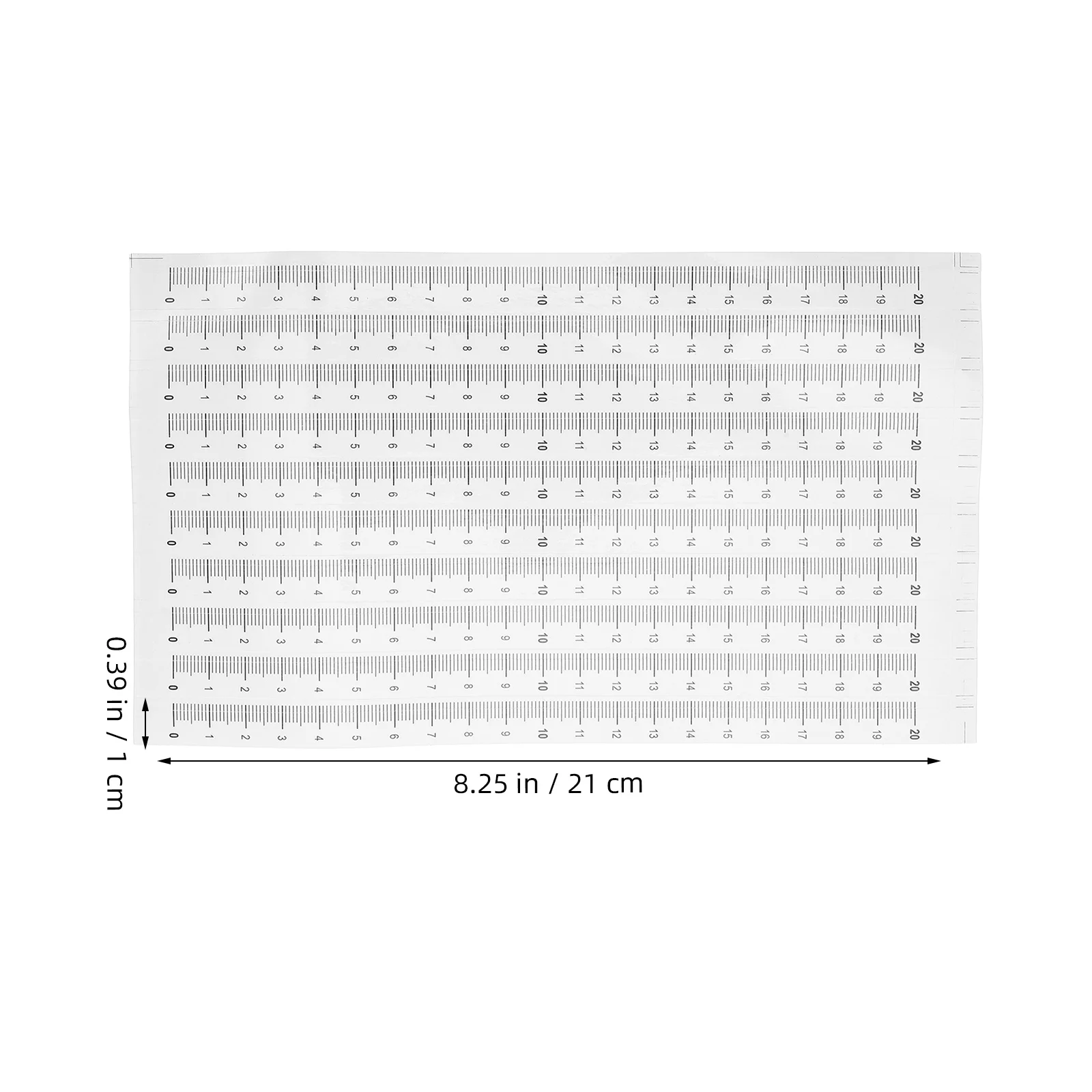 60 قطعة شريط مسطرة لاصق مقياس متري مسطرة التخرج قشر عصا منضدة الارتفاع بمناسبة أشرطة القياس ملصق