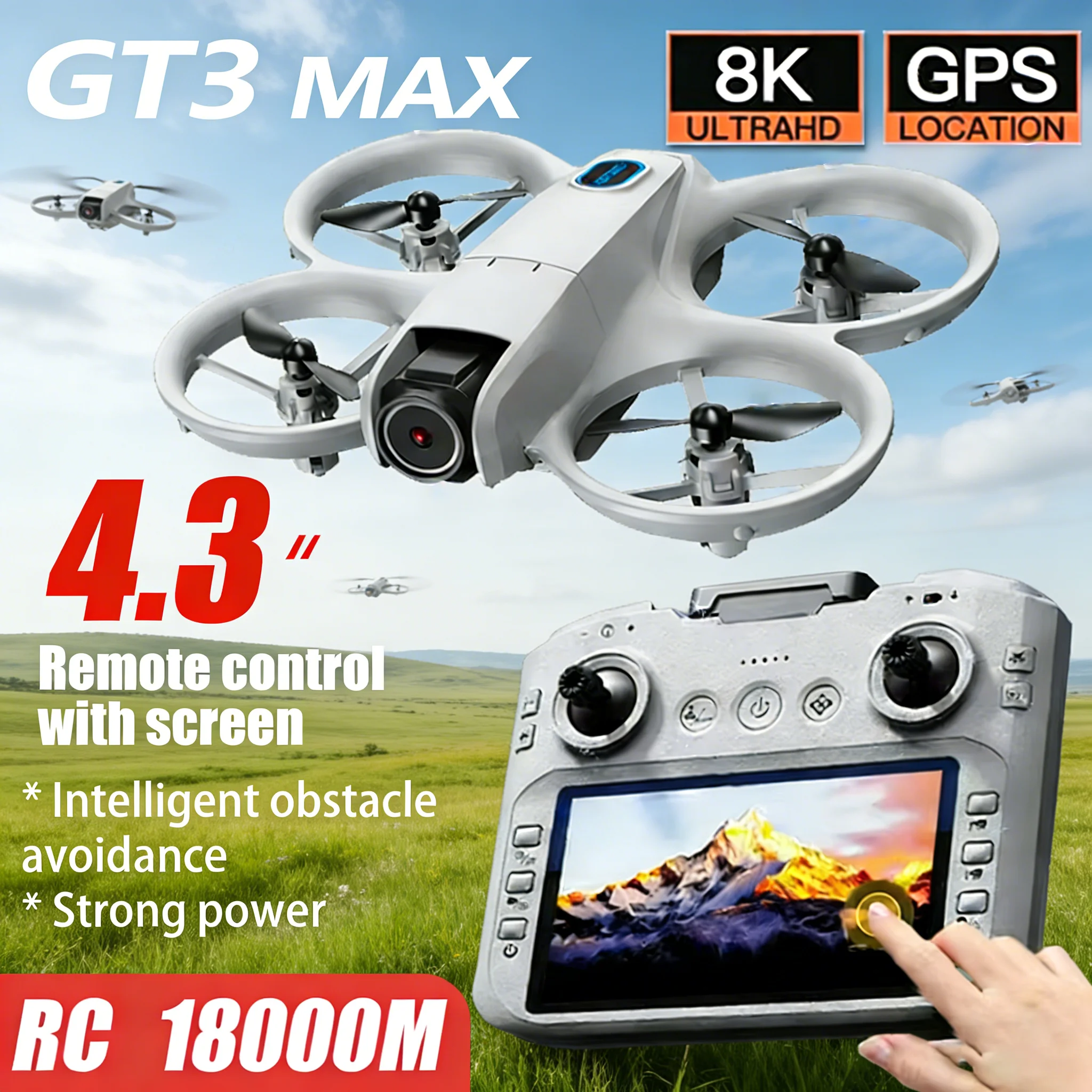 

Дрон GT3 MAX 8K 5G с HD-камерой и двойной камерой – профессиональный квадрокоптер для аэрофотосъемки, длительные полеты, радиоуправляемый БПЛА, игрушка для взрослых и детей