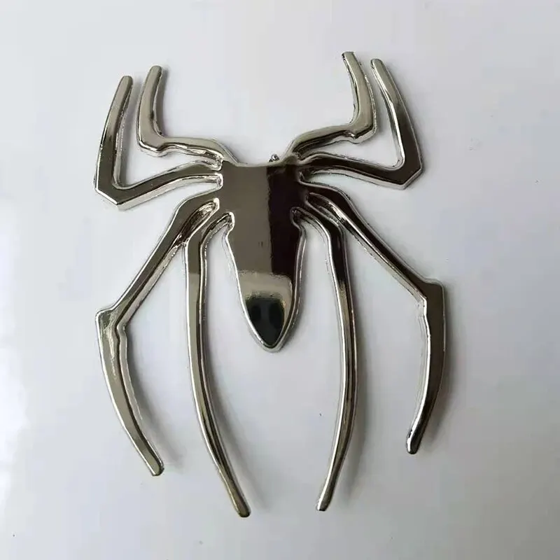 1PCS Three-dimensional Car Sticker Metal Spider Car Sticker Personalized Car Sticker Scratch Repair Decorative Sticker