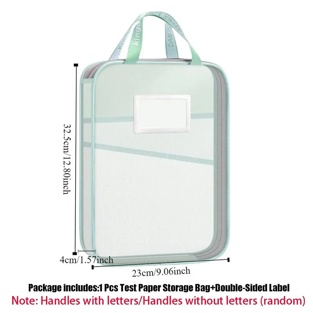 Multifunctional Mesh Zipper Pouch Transparent Large Capacity File Folder Bag Morandi Color Nylon Stationery Organizer Pouch