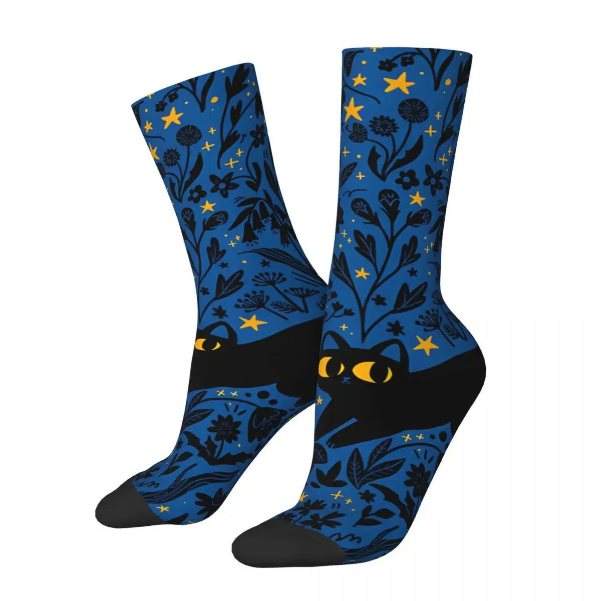 

Crazy compression Summer Night Sock for Men Vintage Cat Seamless Pattern Crew Sock Casual